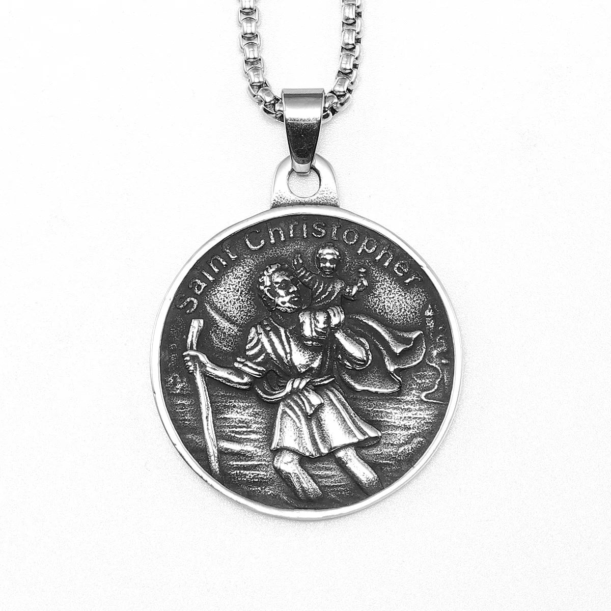 St. Christopher Pendant — Stainless Steel