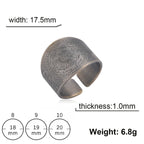 My Shape Vintage Solomon Rings Seal of The 7 Archangels Rings for Men Bronze Copper Ring Viking Rune Finger Ring Amulet Jewelry