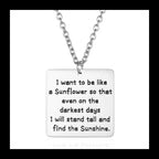 Alphabet Square Pendant Necklace — Stainless