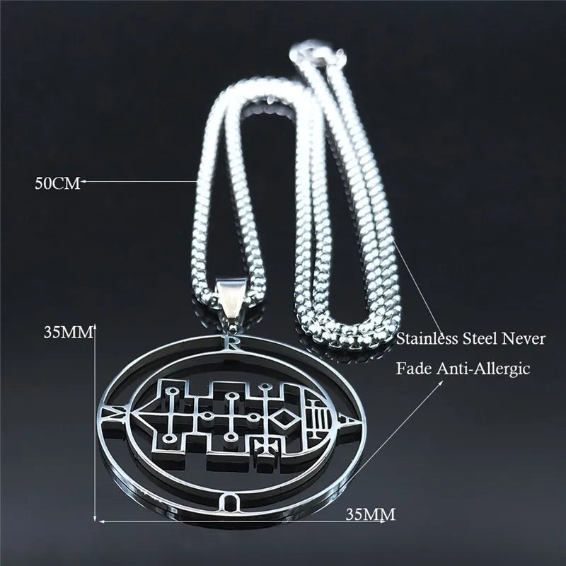 Sigil de Lucifer Raum Necklace — Stainless