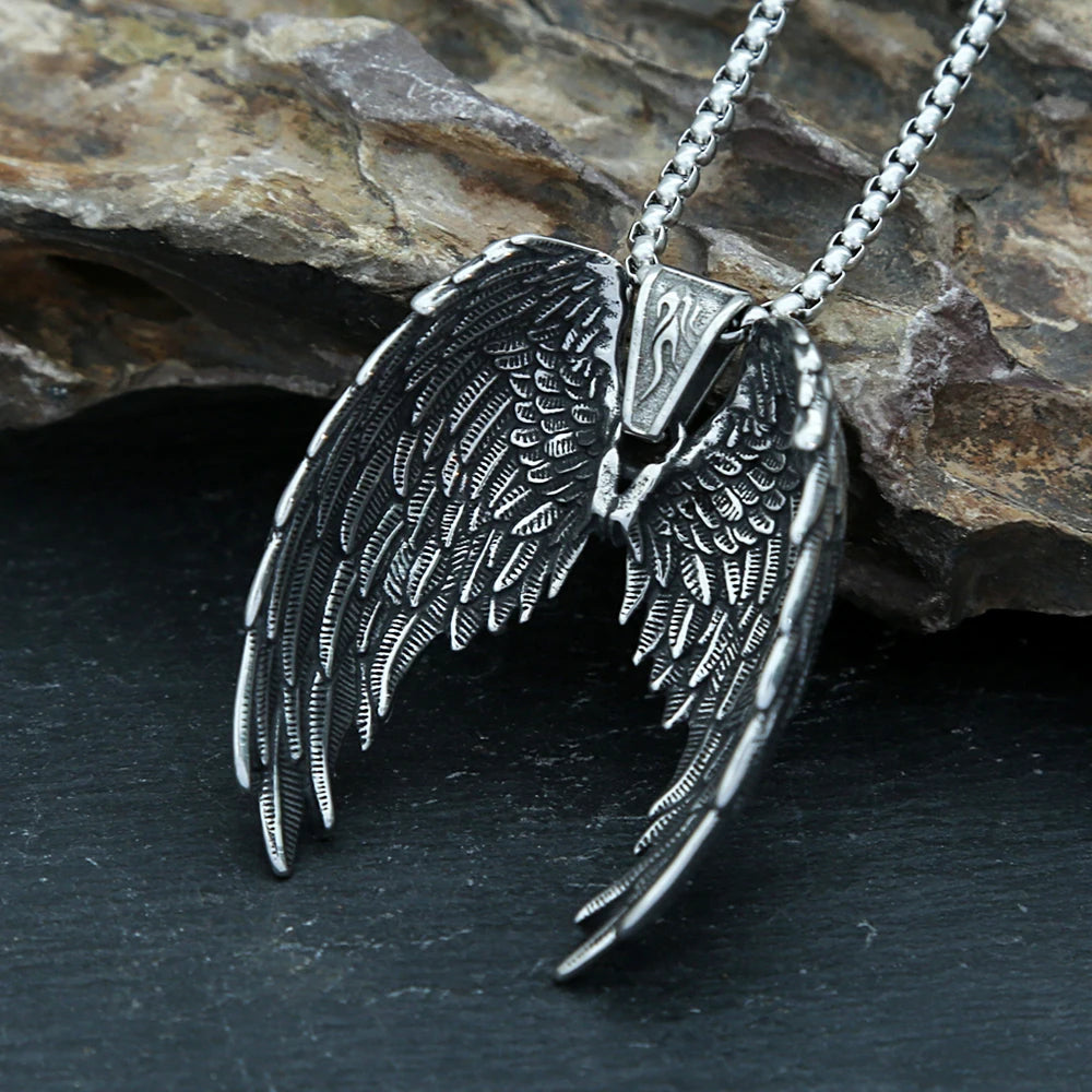 Angel Wings Steel Pendant Punk