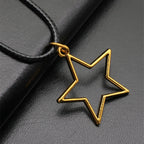 Pentagram Pendant Necklace for Men 45cm Chain
