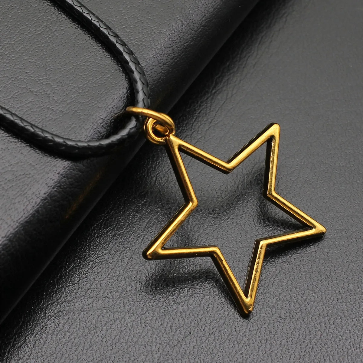 Cute Pentagram Necklace Leather Chain 45Cm Male Jewelry Evening Cheapest Items