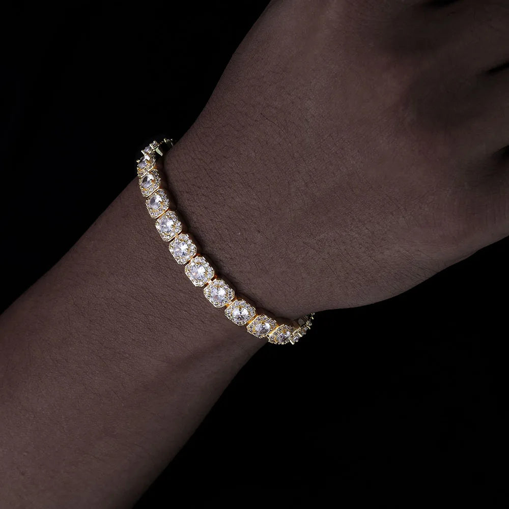 Star Tennis Bracelet Iced Out Colorful CZ