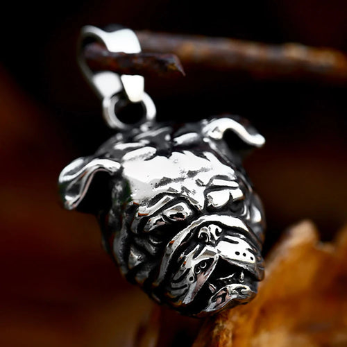 Bone Rose Stainless Steel Pendant Necklace