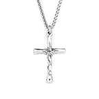 Fashion 316L Stainless Steel Christian Cross Necklace For Men Women Hip Hop Cool Religious Charm Pendant Punk Jewelry