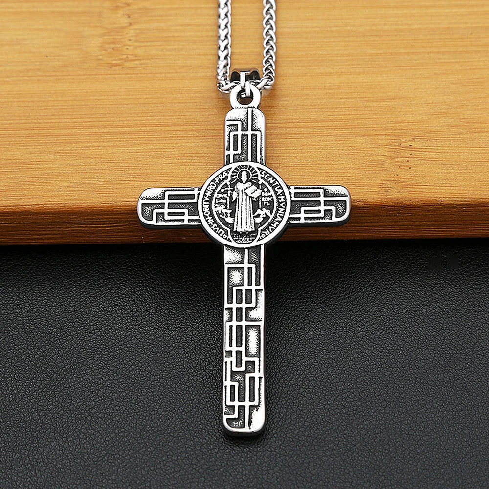 Jesus Cross Pendant — Stainless Steel
