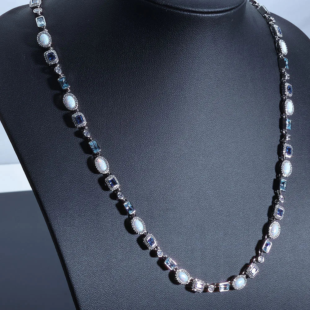 Gold Iced Out Chain Necklace Gemstone CZ 6MM