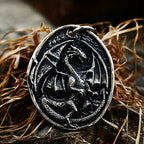 Viking Dragon Stainless Steel Pendant Necklace