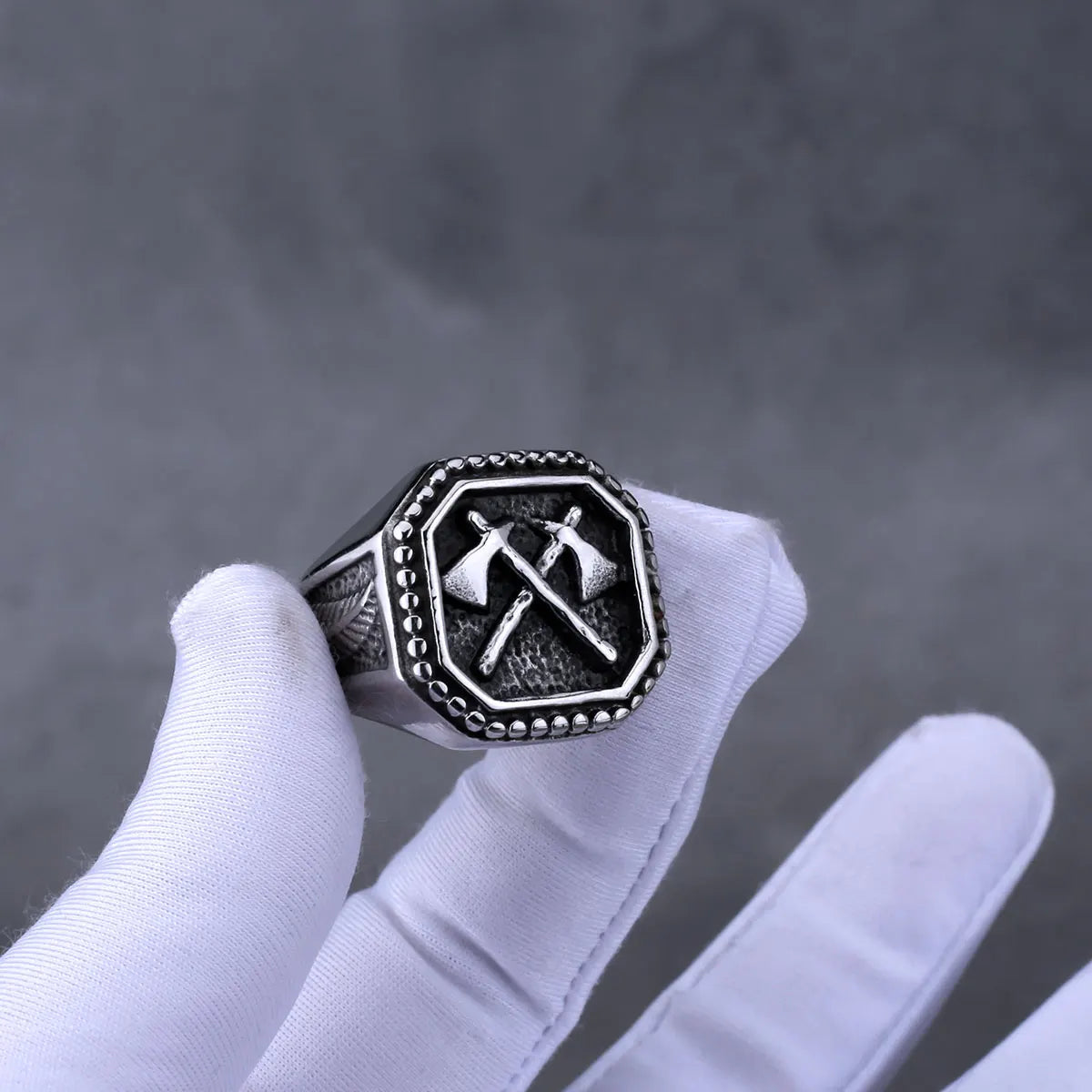 Viking Double Axe Slavic Amulet Ring — Stainless Steel