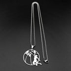 Basketball Stainless Steel Pendant Necklace