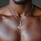 Iced Out Allah Pendant — 925 Silver