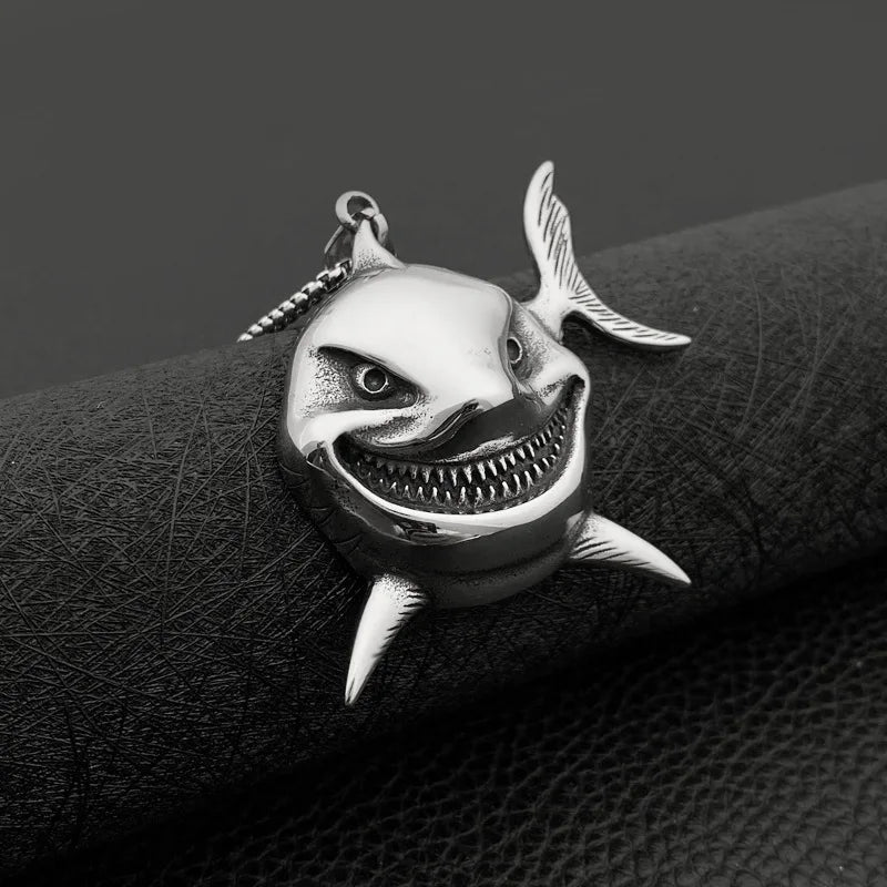 Shark Steel Pendant European American Evil