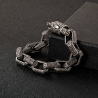 Fongten Vintage Square Bracelet For Men Stainless Steel Totem Viking Charm Heavy Bracelets Bangle Male Jewelry Pulsera