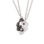 Goldfish Yin Yang Tai Ji Necklace — Black-Tone