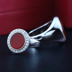 Agate Statement Ring — 925 Silver