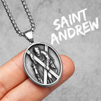 Holy Family Pendant — Stainless Steel