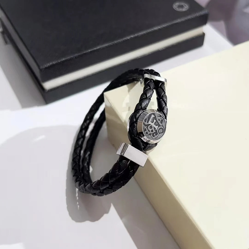 New personalized Wanjia European and American bracelet MB bracelet woven stainless steel men's bracelet