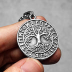 Viking Tree of Life Pendant Necklace — Stainless Steel