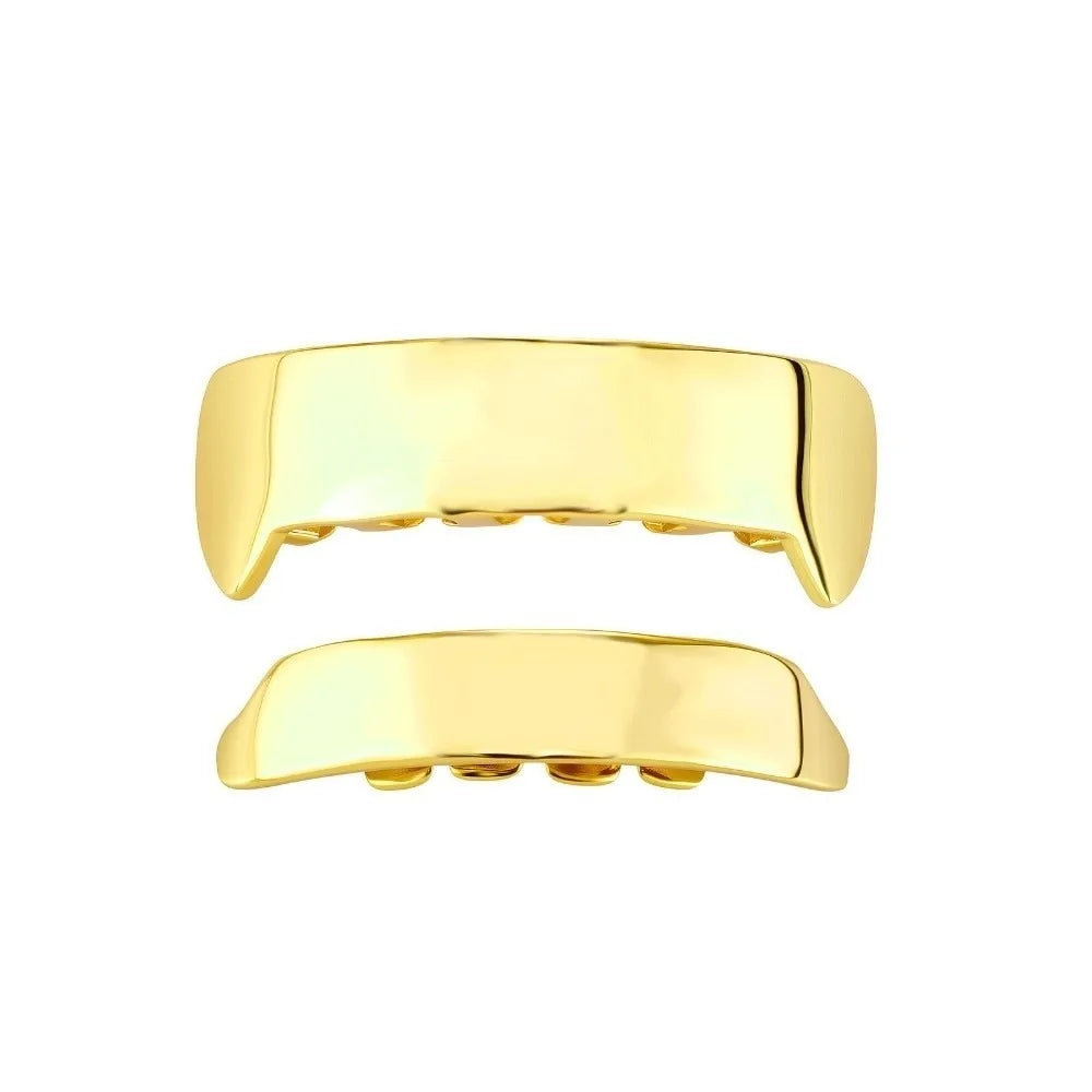 Trend Glossy Teeth Grillz Realistic Look Shiny Grillz Set Full Wrapped Teeth Caps Men