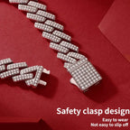 14mm Full Moissanite Cuban Link Necklace Bracelet GRA Certified 100% 925 Sterling Silver Hip Hop Cuban Jewelry for Men Women