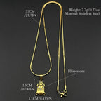 Egyptian Scarab Gold Pendant Necklace — Stainless Steel