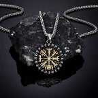 Viking Vegvisir Stainless Steel Pendant Necklace