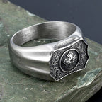 Faith and Strength Cross Ring for Men Women — Stainless Steel