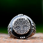 Viking Yggdrasil Tree of Life Ring — Nordic Mythology, Titanium