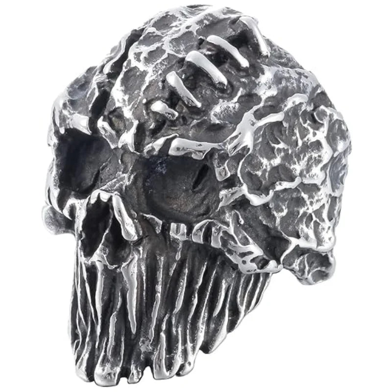 Men Vintage Hip Hop Rings Biker Party Halloween Jewelry Gift New Men Gothic Punk Stainless Steel Skeleton Horror Skull