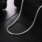 925 Sterling Silver 16/18/20/22/24 Inch 3MM Snake Bone Chain Necklace For Women Men Wedding Fashion Jewelry Charm Gifts