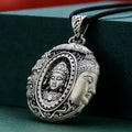 Buddhist Silver Pendant Necklace