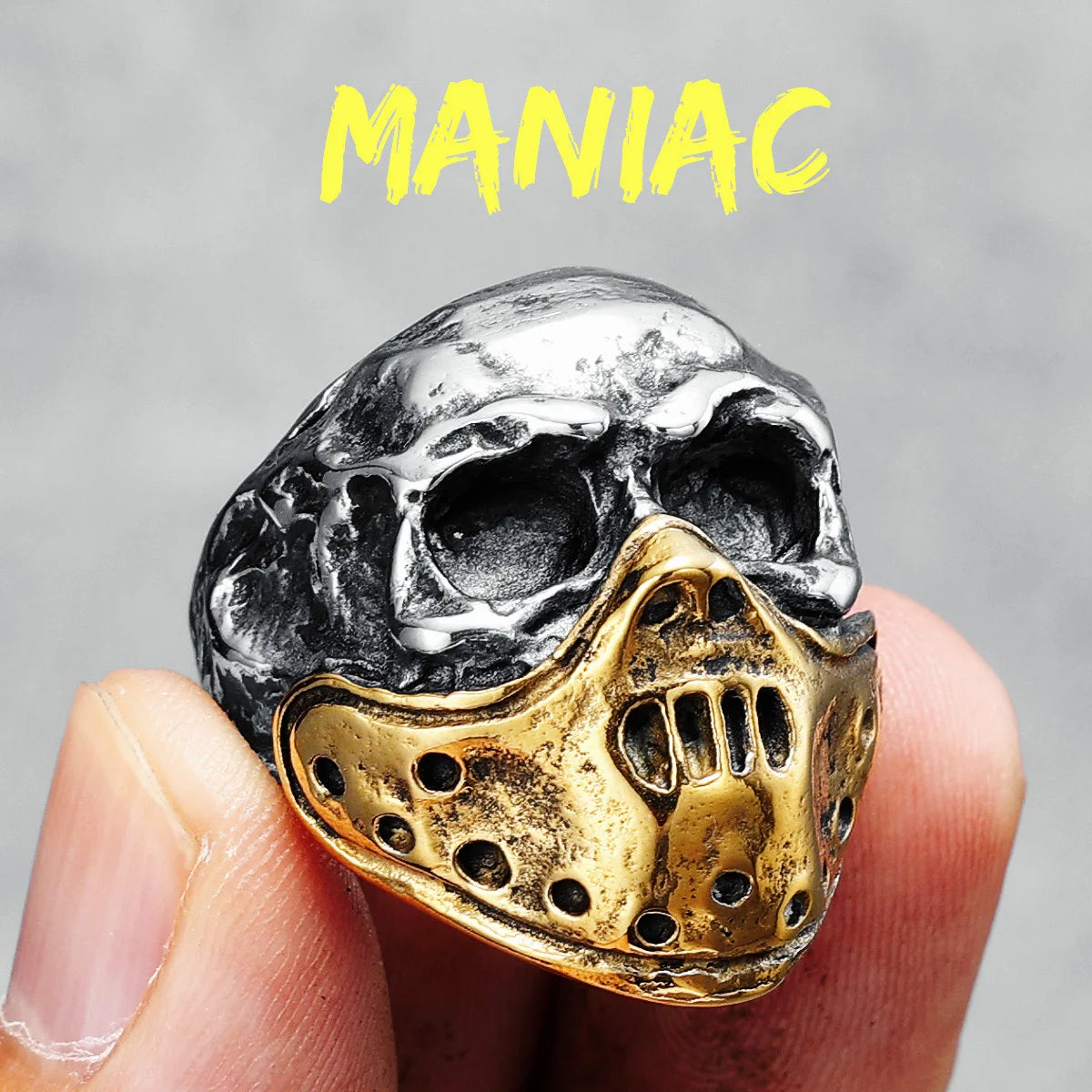 Various Skull Rings 316L Stainless Steel Men Skulls Ring Simple Skeleton Punk Rock Party for Rider Male Friend Jewelry Best Gift