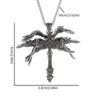 Cat Wings Animal Pendant Necklace — Silver