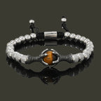Eagle Beaded Rope Bracelet for Men — Stainless Steel