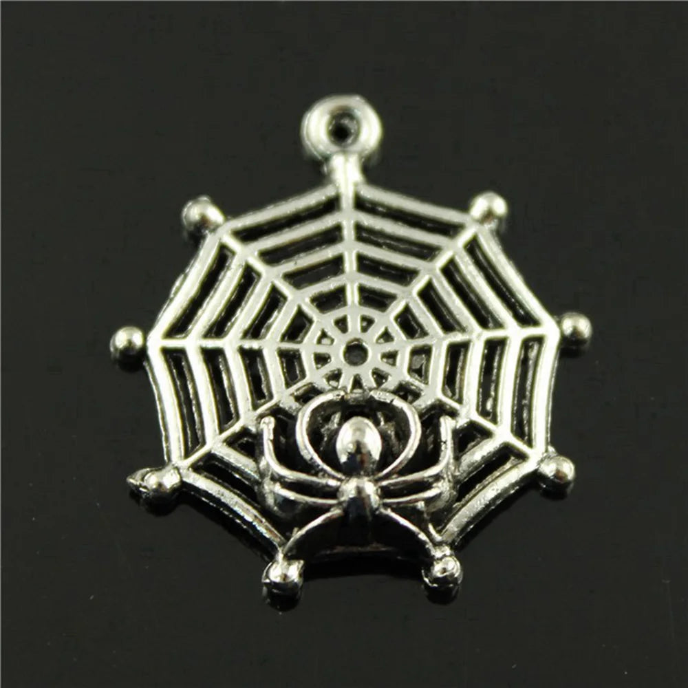 Boho Spider Web Charms Pendant Female Jewelry Bulk Cheapest Items
