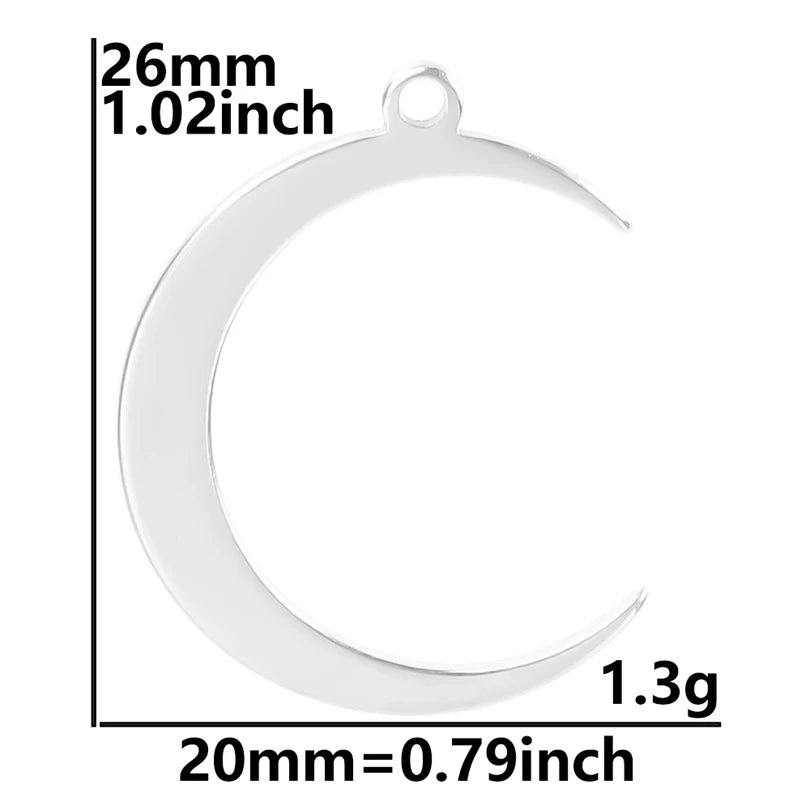7Pcs No Fade Stainless Steel Wicca Moon Sun Egyptian Ankh Life Cross Pendant DIY Fatima Hand Turkish Evil Eye кулон Jewelry