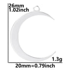 7Pcs No Fade Stainless Steel Wicca Moon Sun Egyptian Ankh Life Cross Pendant DIY Fatima Hand Turkish Evil Eye кулон Jewelry
