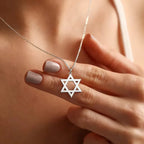 Star of David Pendant Necklace — Gold-Tone Metal