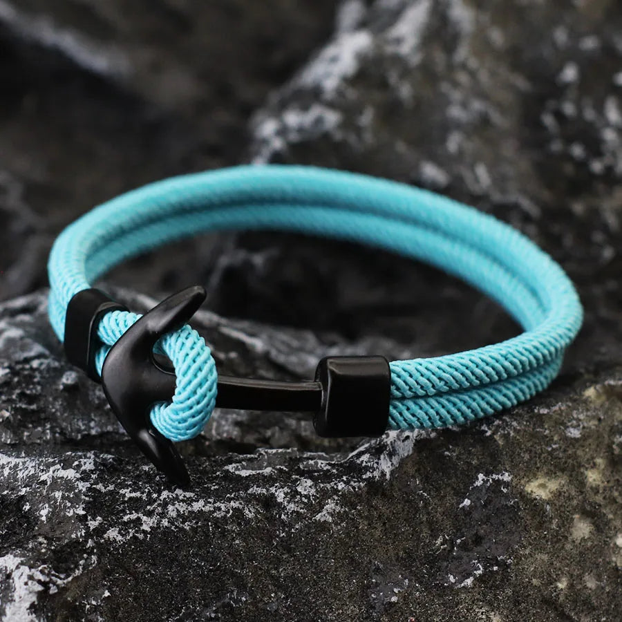 Nautical Anchor Rope Bracelet 4mm — Outdoor Sailing, Multi-Color