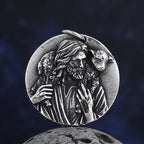 St. Christopher Archangel Michael Dragon Slayer Pendant Necklace