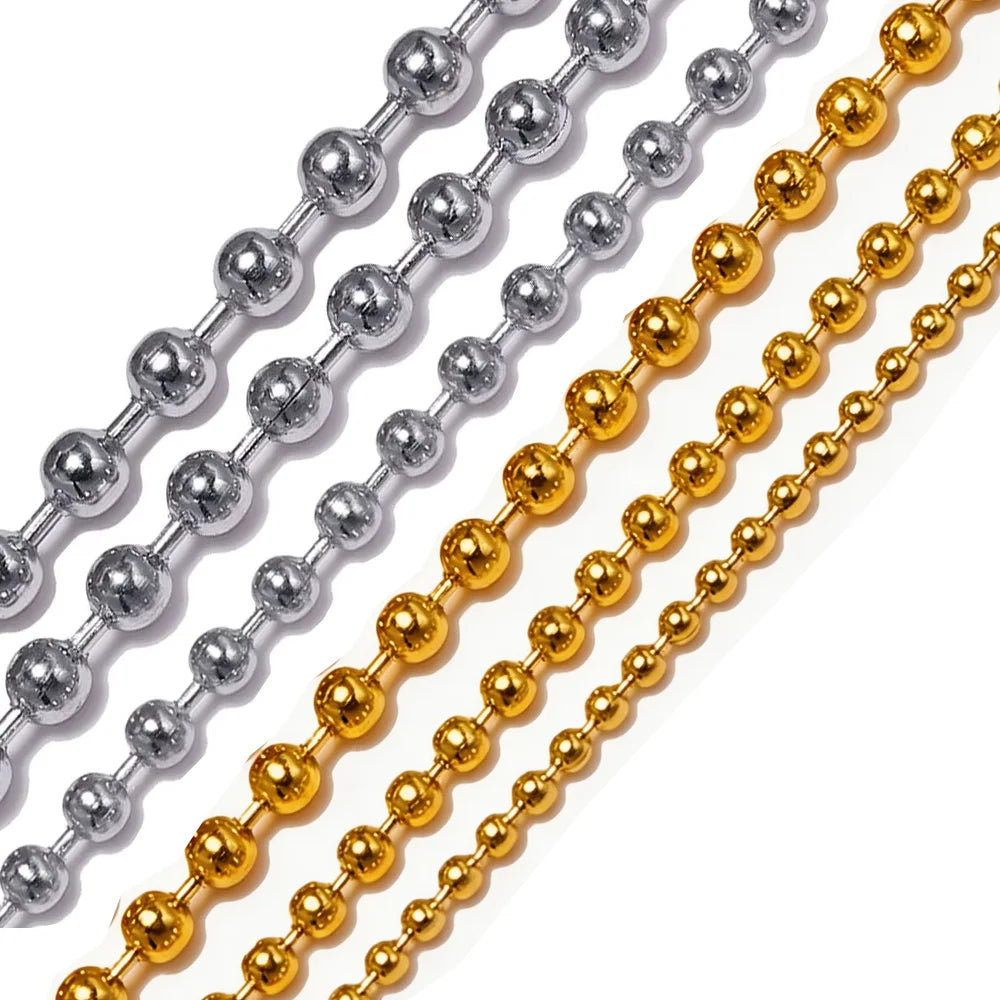 Ball Chain Necklace — Stainless Steel 1 Meter