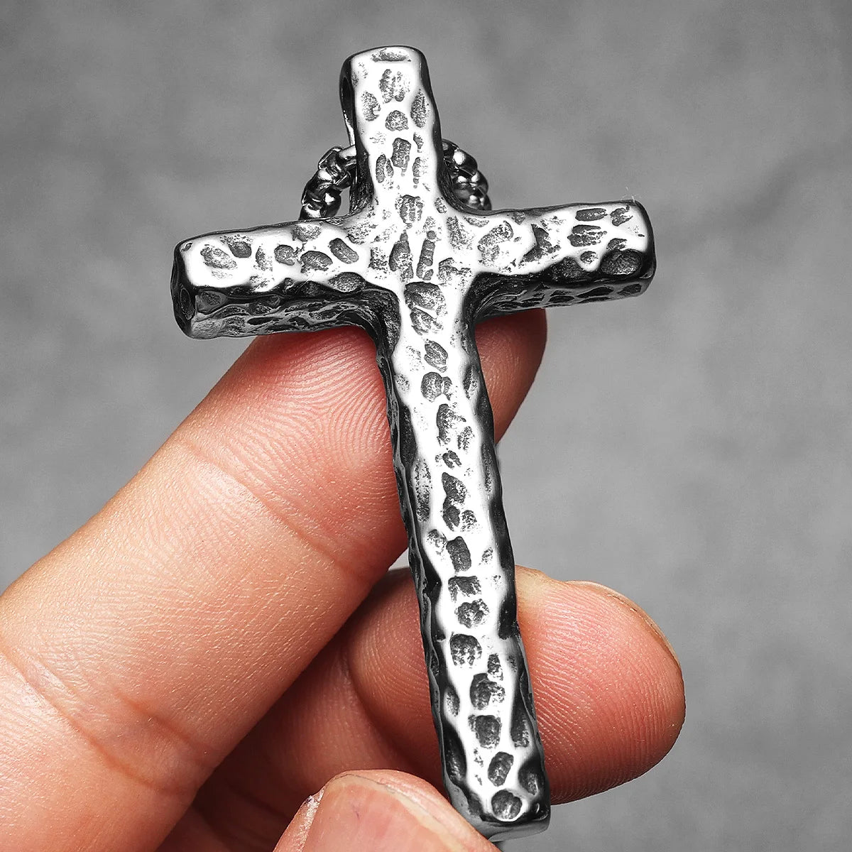 Cross Pendant Necklace — Stainless Steel