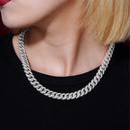 Iced Out Cuban Chain Necklace Stainless Steel 10MM