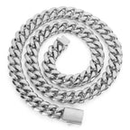 Stainless Steel Cuban Chain Necklace Miami 8/10/12MM
