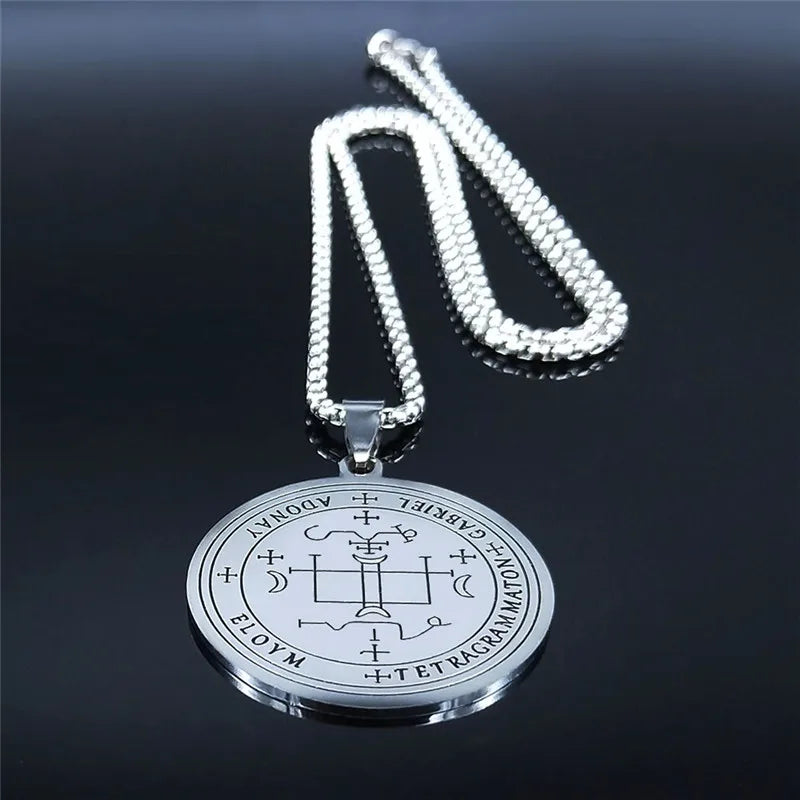 Gabriel Archangel Amulet Necklace — Stainless