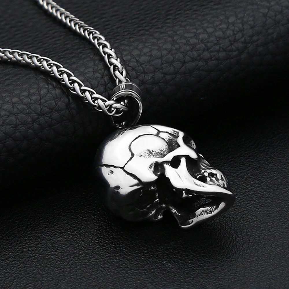 Death Totem Skull Pendant Necklace — Stainless Steel