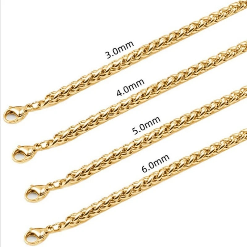 Steel Chain 3mm-6mm Twisted Waterproof Anti-fading