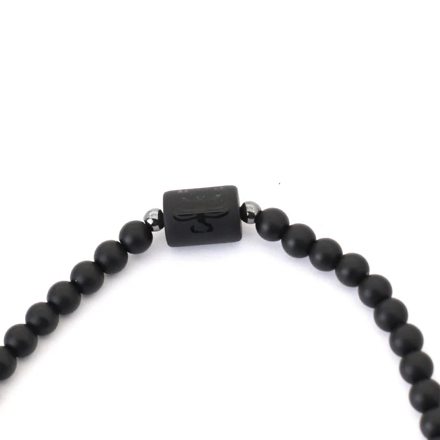 Zodiac Black Onyx Pendant Necklace — Stainless Steel
