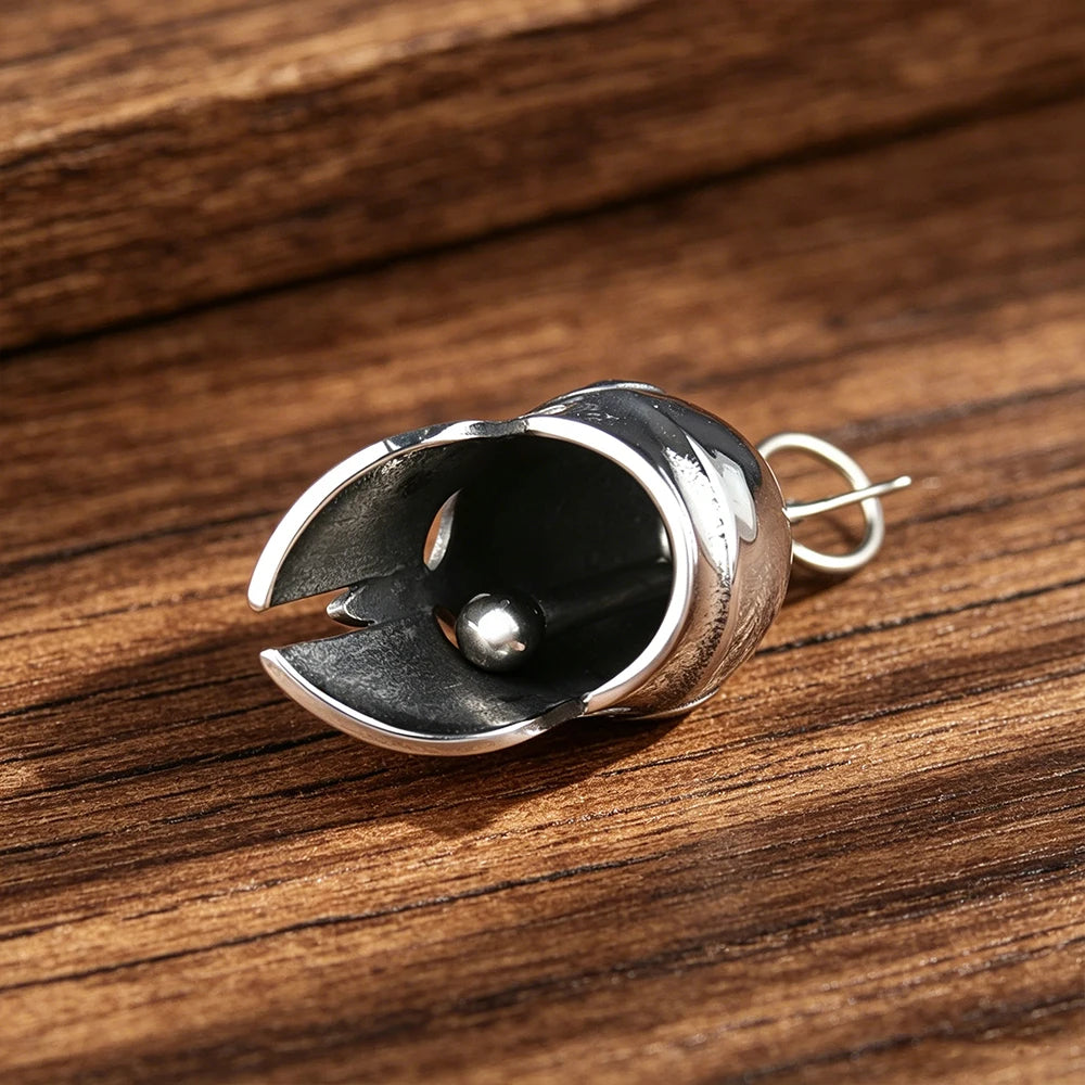 Spartan Roman Viking Bell Pendant Necklace Men Women Vintage Biker Punk Lucky Amulet Helmet Stainless Steel Jewelry Gift Dropshi